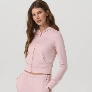 Vuori Halo Mini Full Zip Hoodie NWT Vintage Rose Heather Size XS